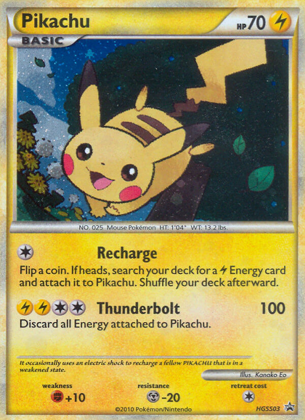 Pikachu HGSS03/25 HGSS Black Star Promos