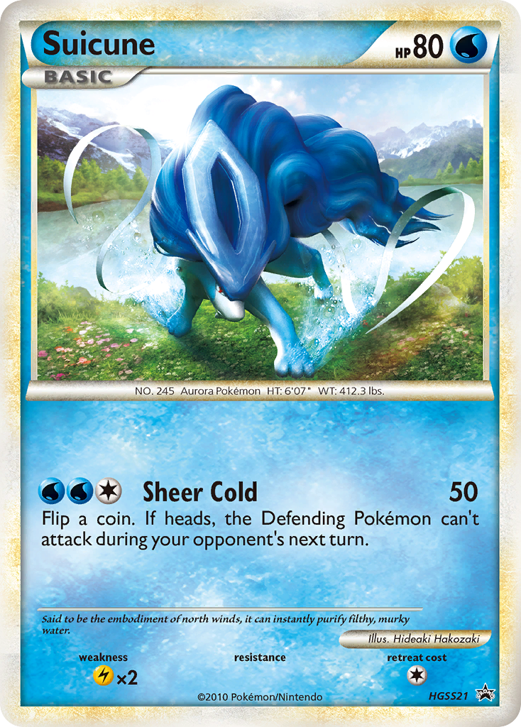 Suicune HGSS21/25 HGSS Black Star Promos