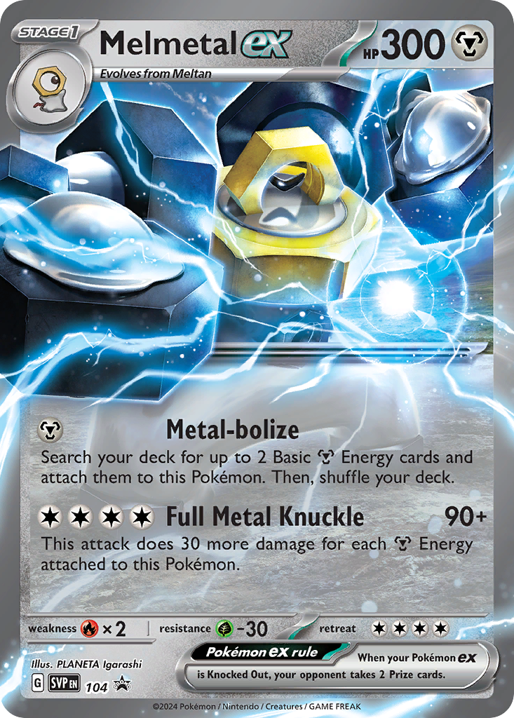 Melmetal ex 104/215 Scarlet & Violet Black Star Promos