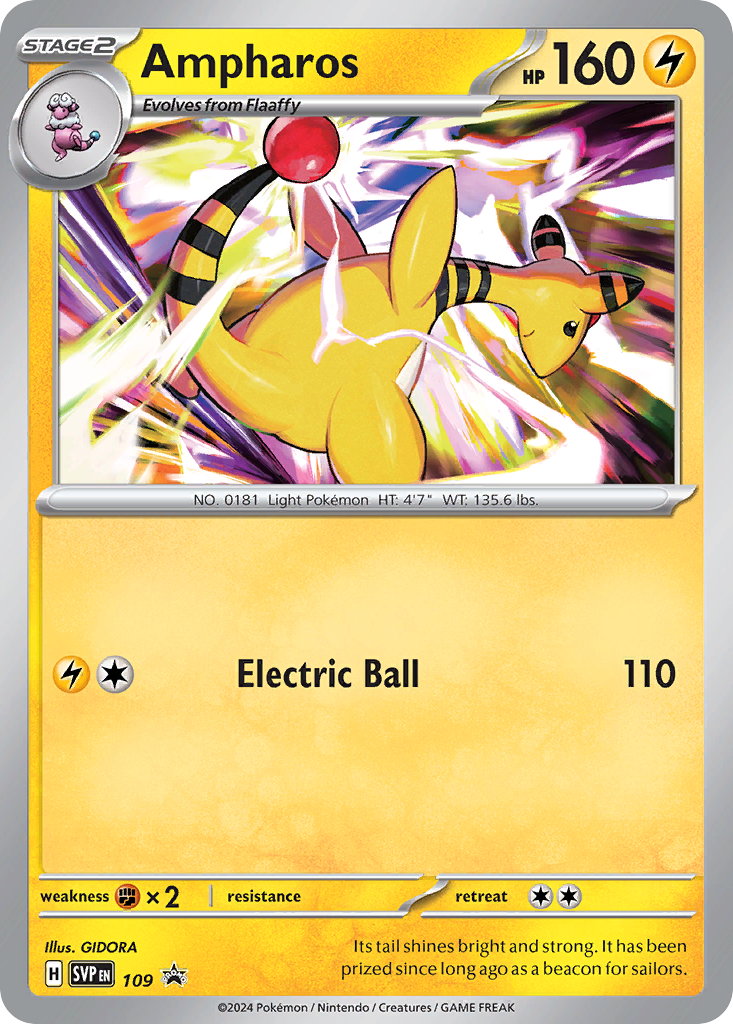 Ampharos 109/215 Scarlet & Violet Black Star Promos