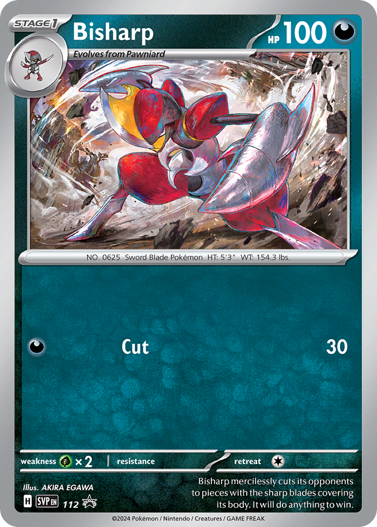 Bisharp 112/215 Scarlet & Violet Black Star Promos