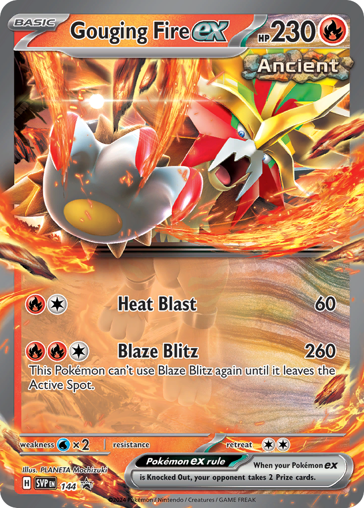 Gouging Fire ex 144/215 Scarlet & Violet Black Star Promos
