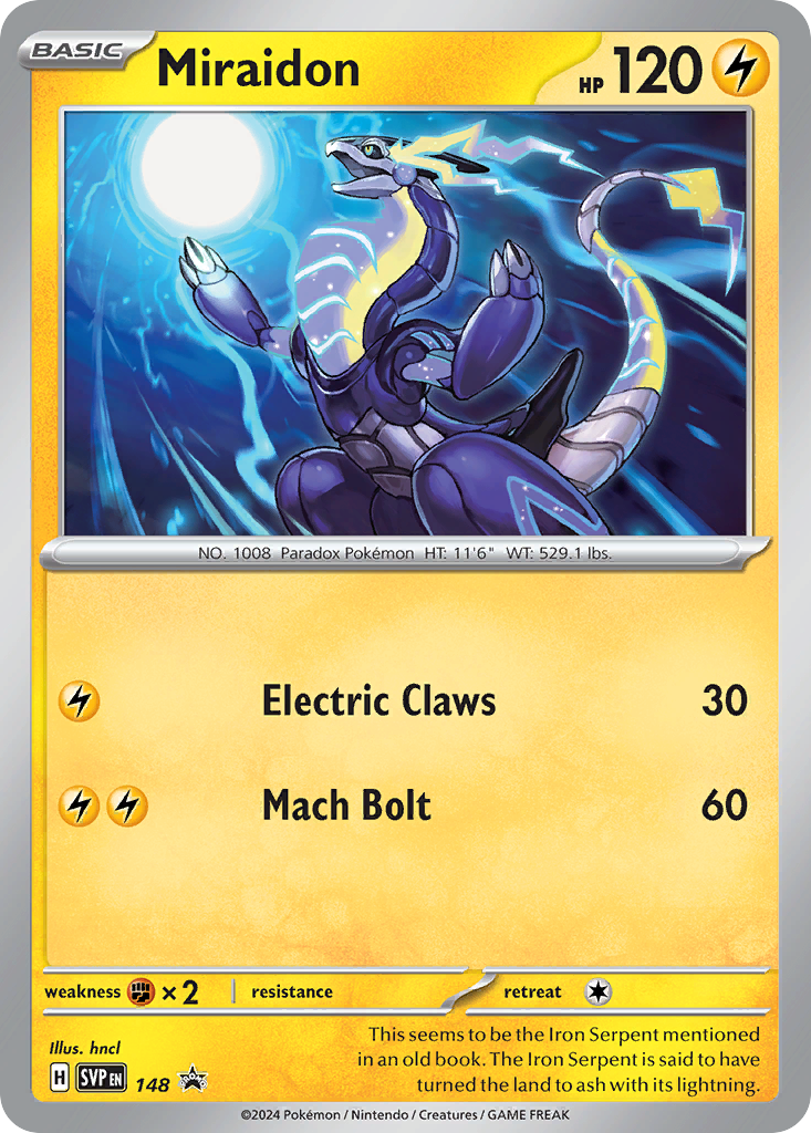 Miraidon 148/215 Scarlet & Violet Black Star Promos