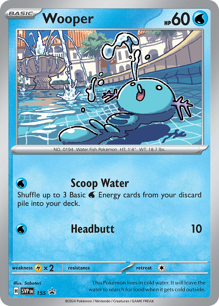 Wooper 155/215 Scarlet & Violet Black Star Promos
