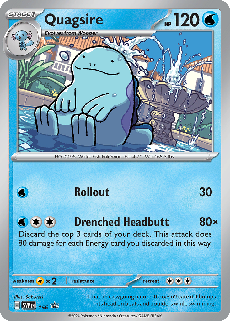 Quagsire 156/215 Scarlet & Violet Black Star Promos