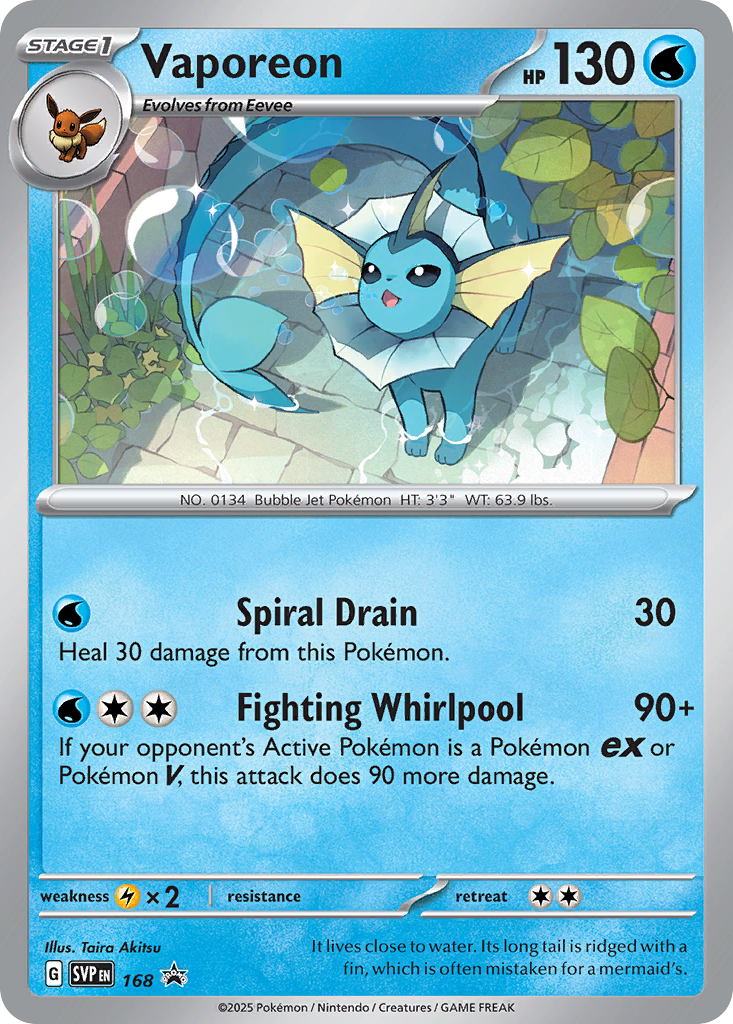 Vaporeon 168/150 Scarlet & Violet Black Star Promos