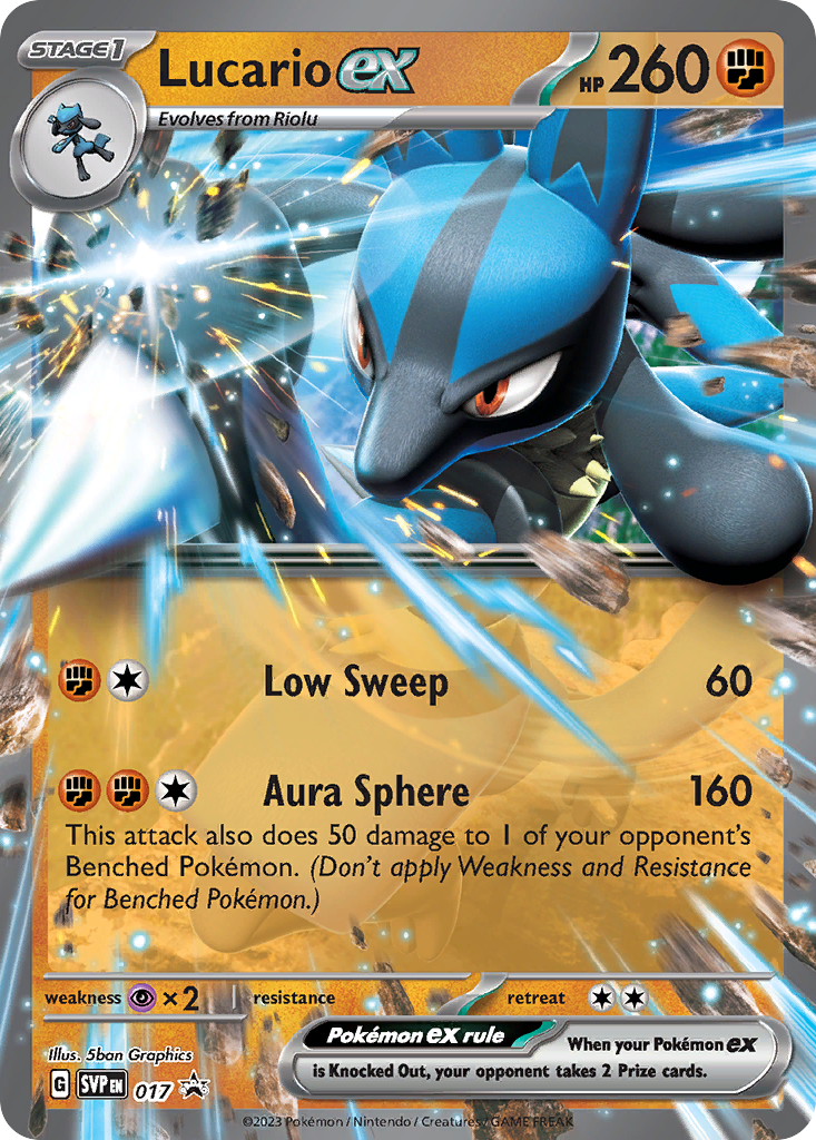 Lucario ex 17/215 Scarlet & Violet Black Star Promos