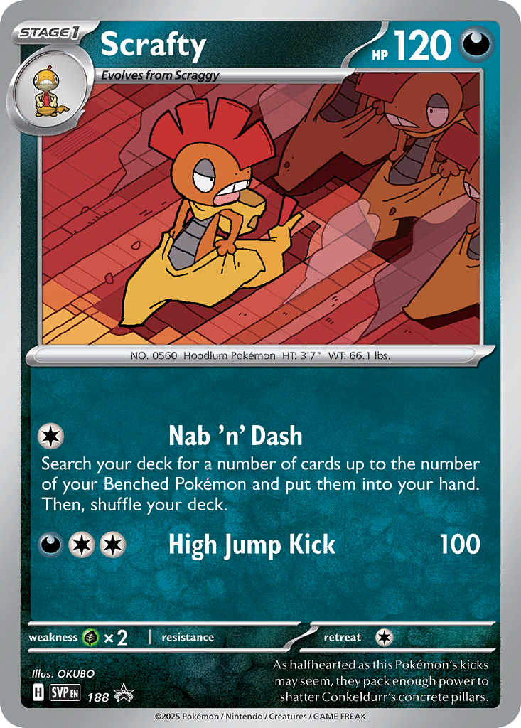 Scrafty 188/150 Scarlet & Violet Black Star Promos