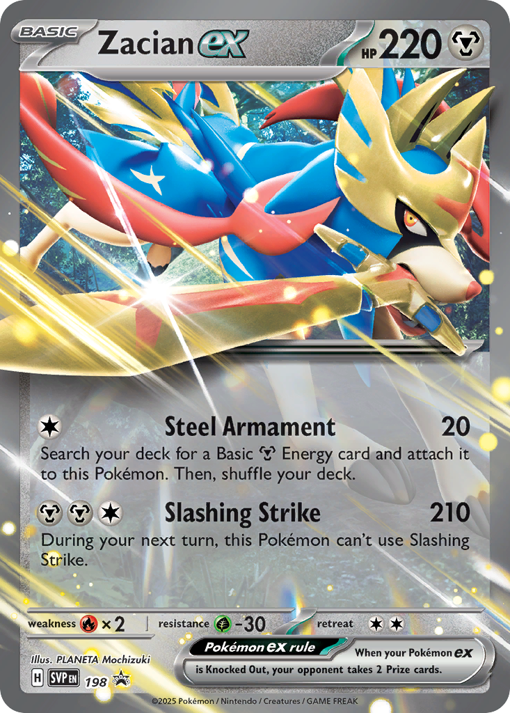 Zacian ex 198/150 Scarlet & Violet Black Star Promos