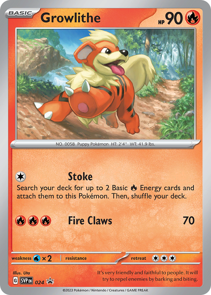 Growlithe 24/215 Scarlet & Violet Black Star Promos