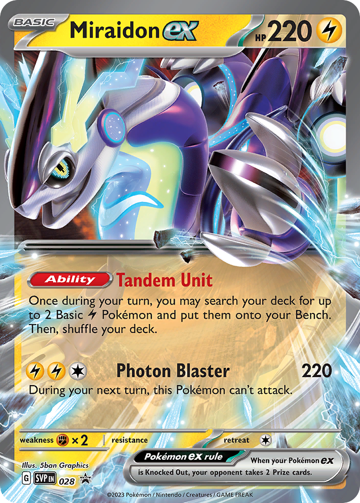 Miraidon ex 28/215 Scarlet & Violet Black Star Promos