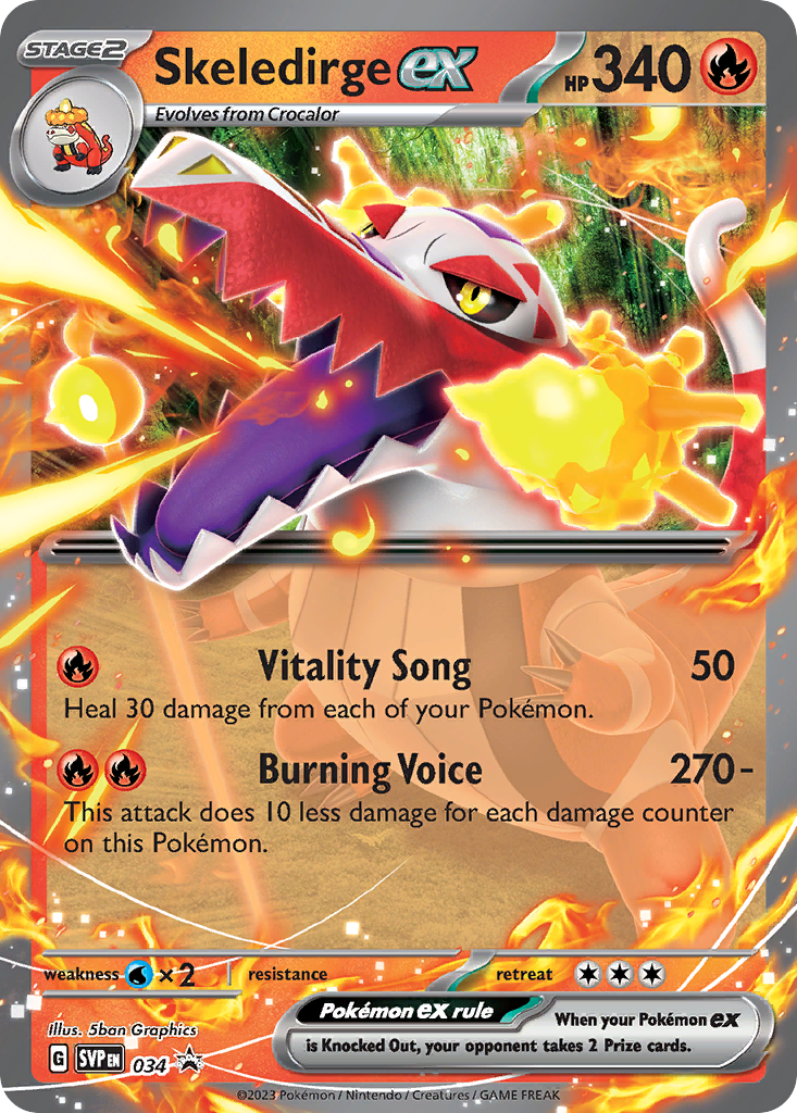 Skeledirge ex 34/215 Scarlet & Violet Black Star Promos
