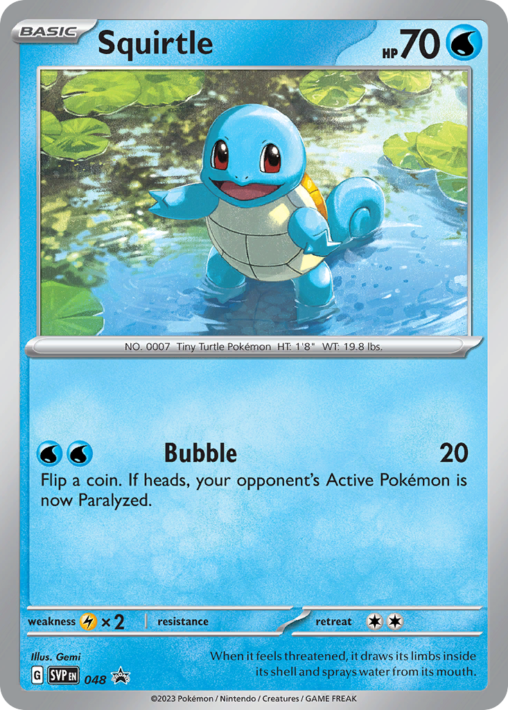 Squirtle 48/215 Scarlet & Violet Black Star Promos