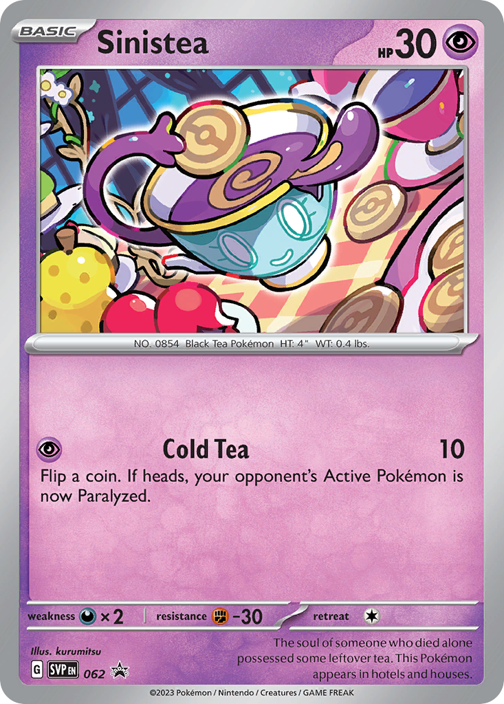 Sinistea 62/215 Scarlet & Violet Black Star Promos