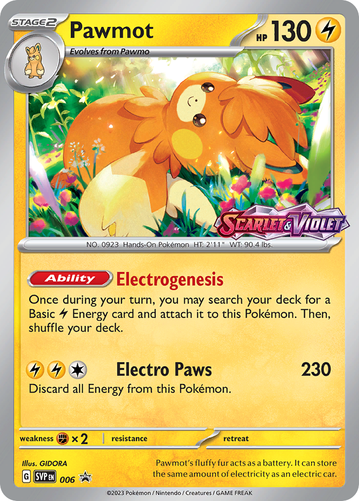 Pawmot 6/215 Scarlet & Violet Black Star Promos