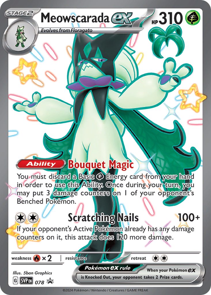 Meowscarada ex 78/215 Scarlet & Violet Black Star Promos