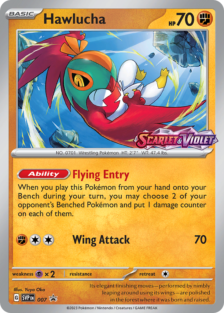 Hawlucha 7/215 Scarlet & Violet Black Star Promos