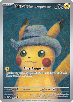 Pikachu with Grey Felt Hat 85
