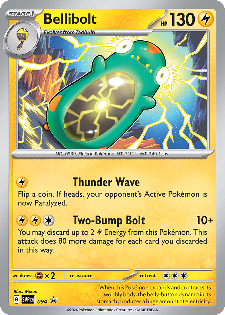 Bellibolt 94/215 Scarlet & Violet Black Star Promos