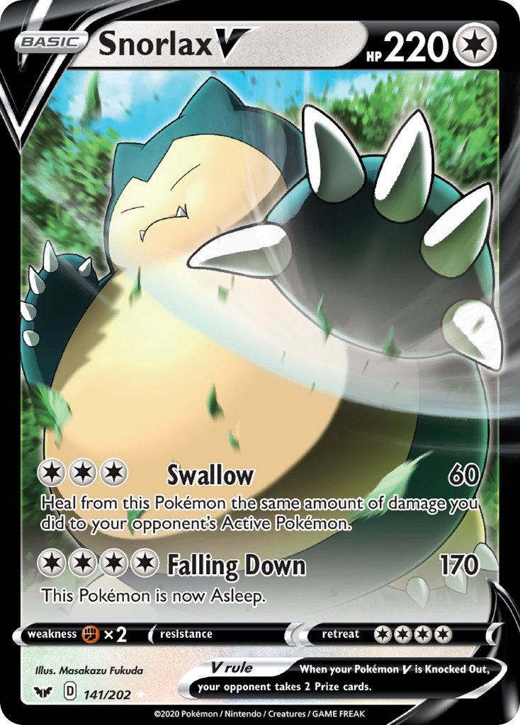 Snorlax V 141/202 Sword & Shield