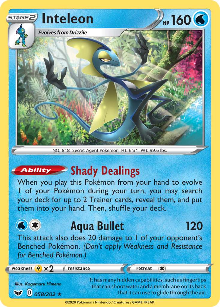 Inteleon 58/202 Sword & Shield