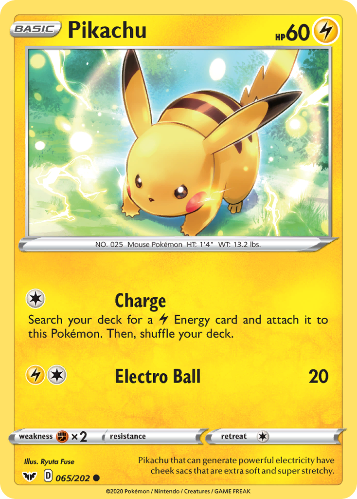 Pikachu 65/202 Sword & Shield