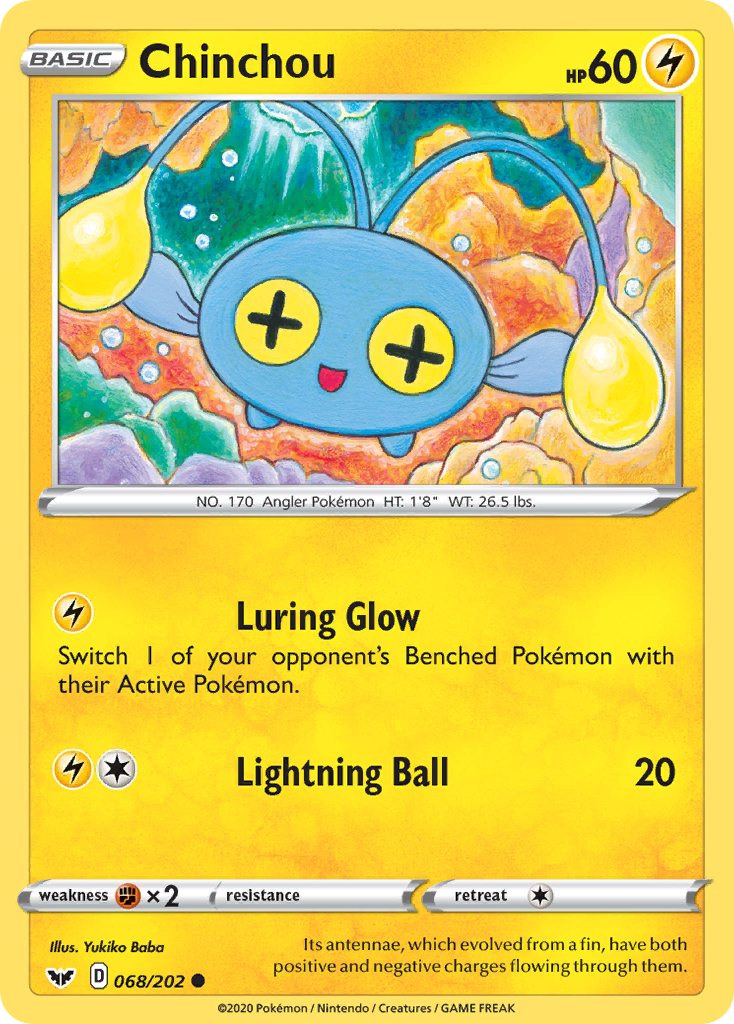 Chinchou 68/202 Sword & Shield