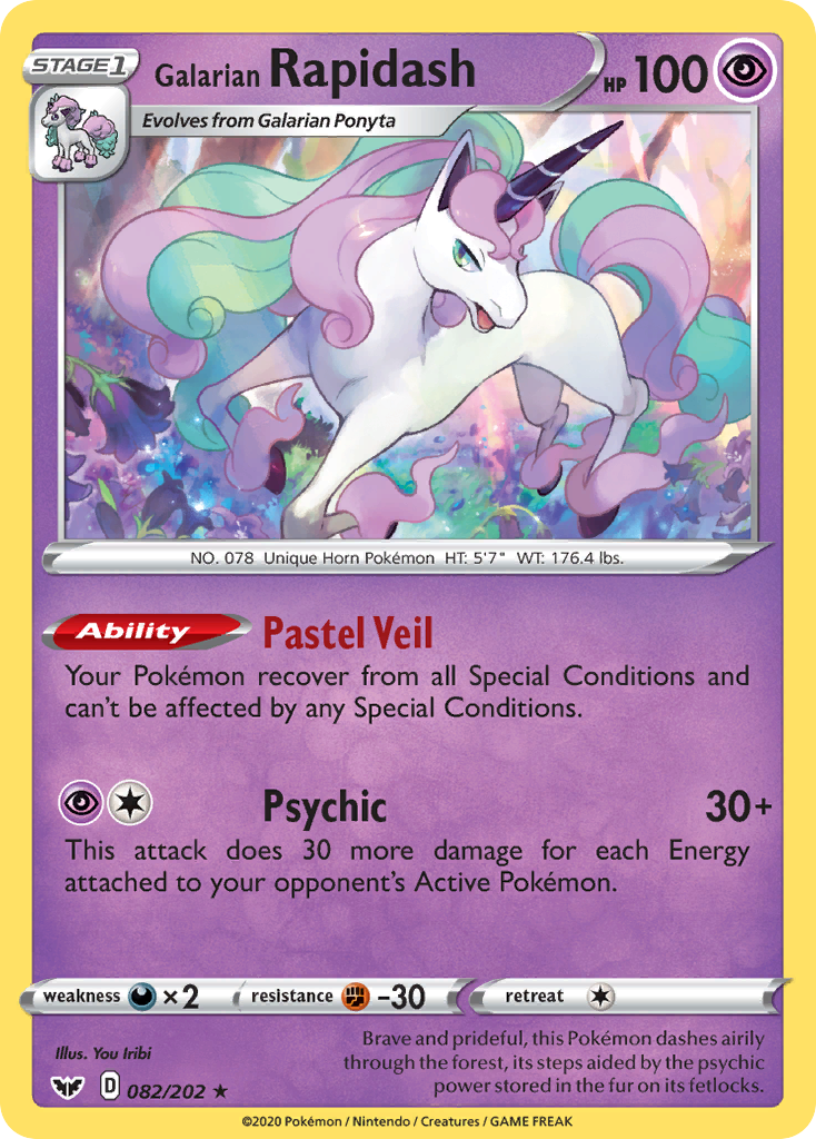 Galarian Rapidash 82/202 Sword & Shield