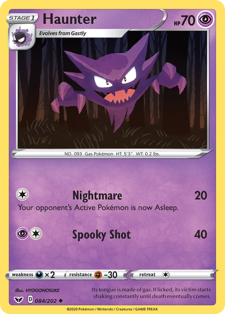 Haunter 84/202 Sword & Shield
