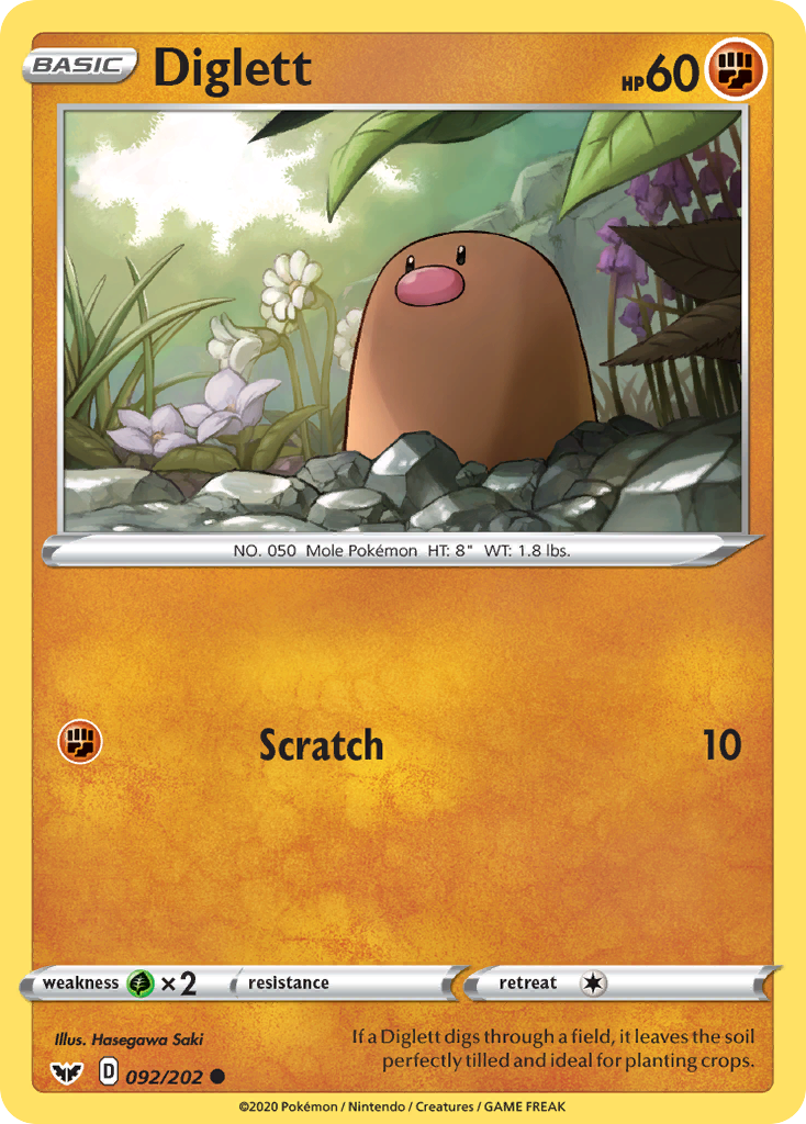 Diglett 92/202 Sword & Shield