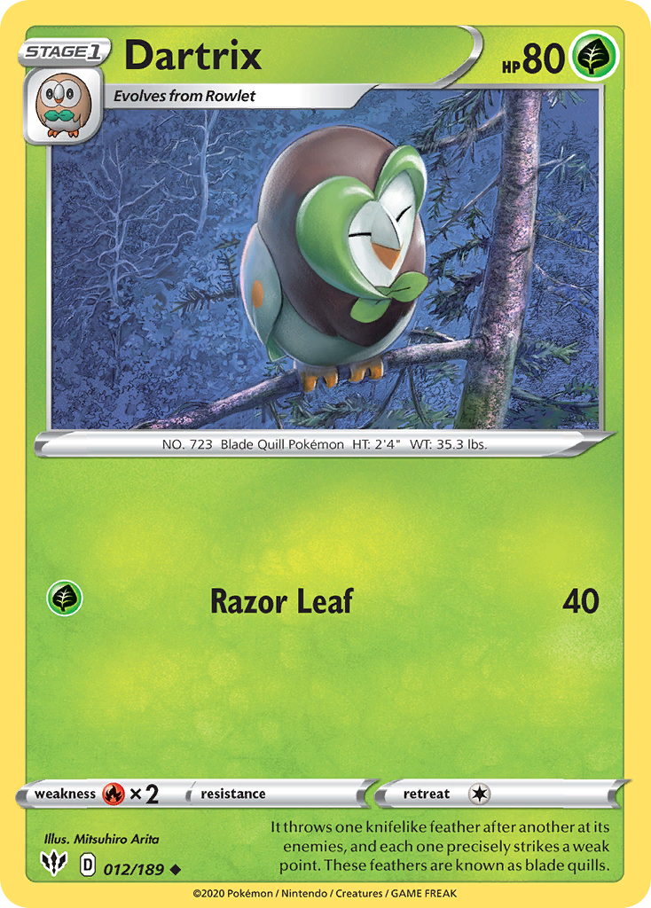 Dartrix 12/189 Darkness Ablaze