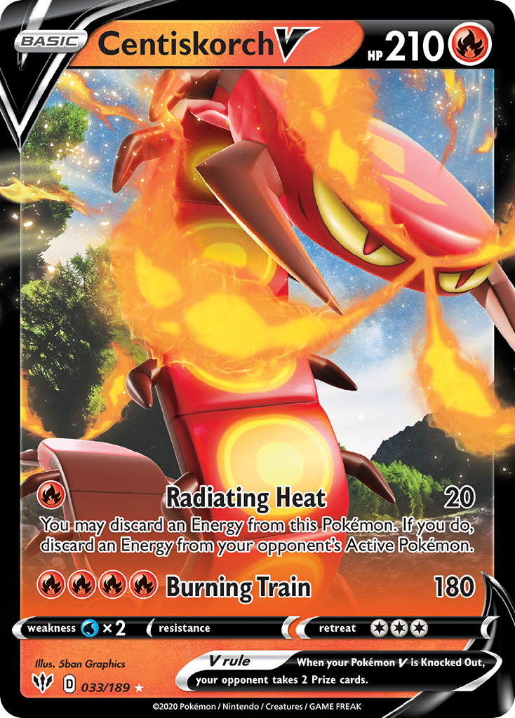 Centiskorch V 33/189 Darkness Ablaze