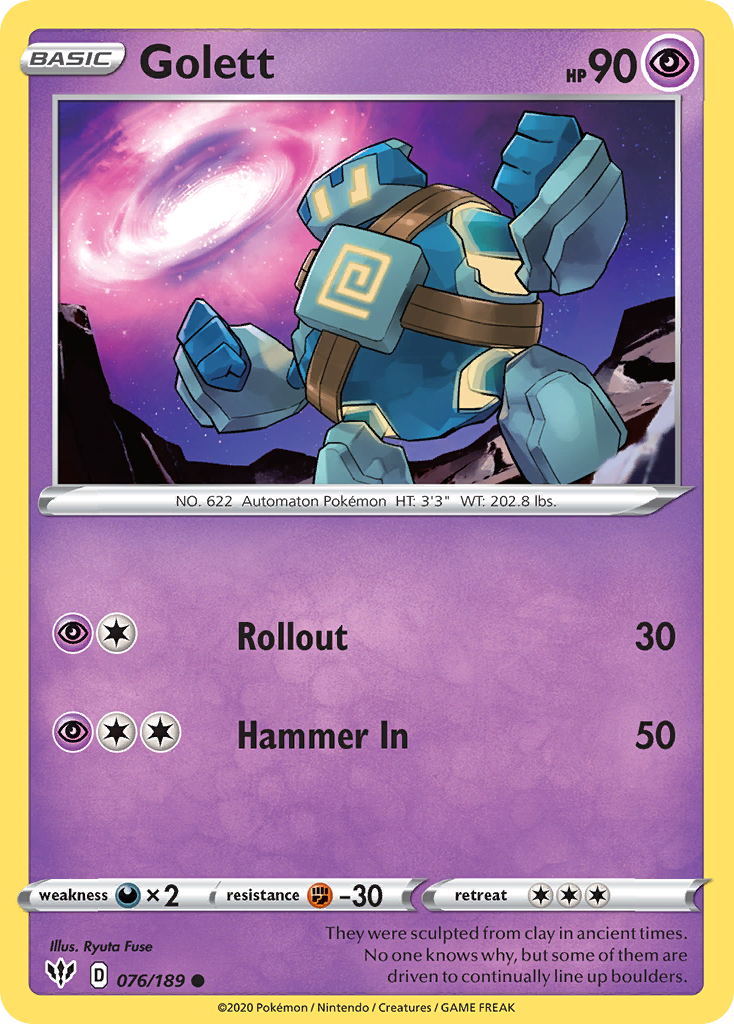Golett 76/189 Darkness Ablaze