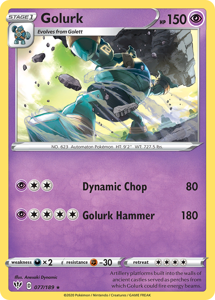 Golurk 77/189 Darkness Ablaze
