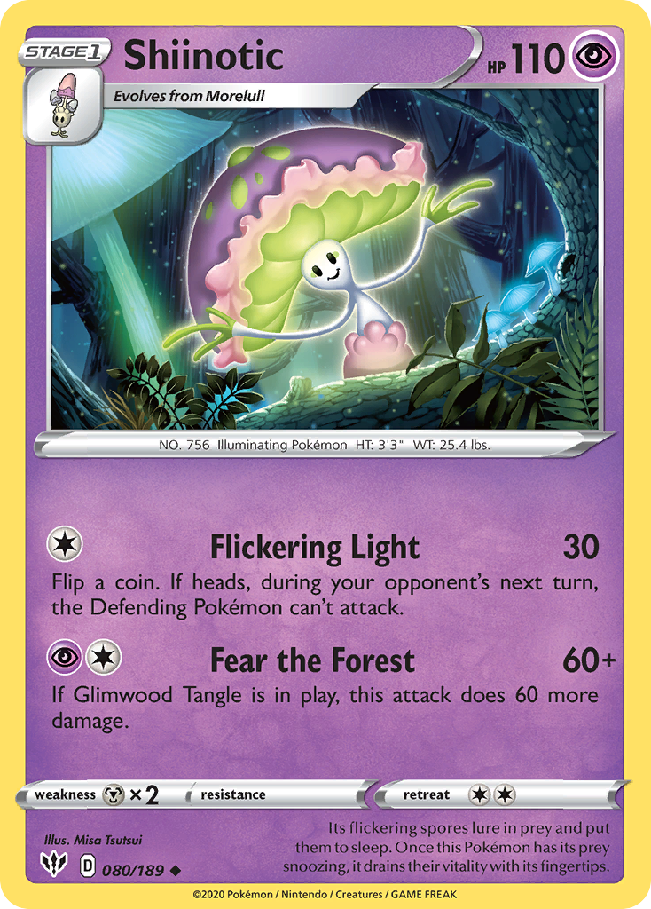 Shiinotic 80/189 Darkness Ablaze