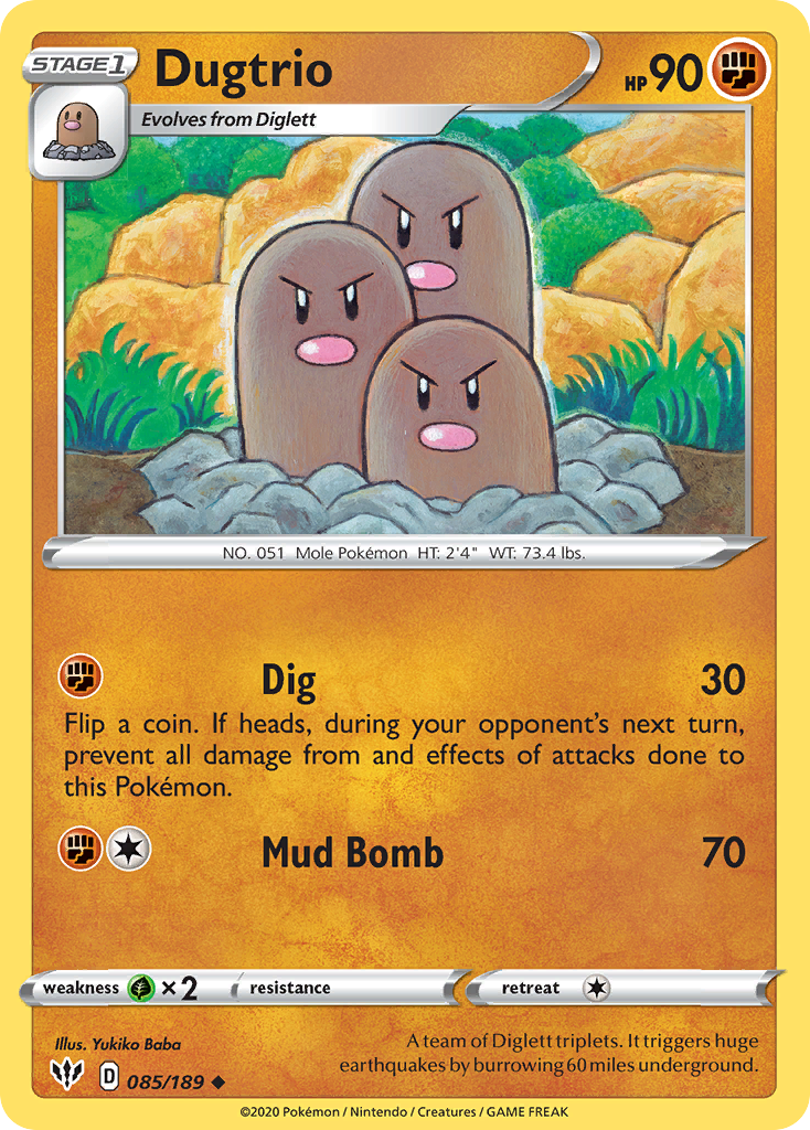 Dugtrio 85/189 Darkness Ablaze