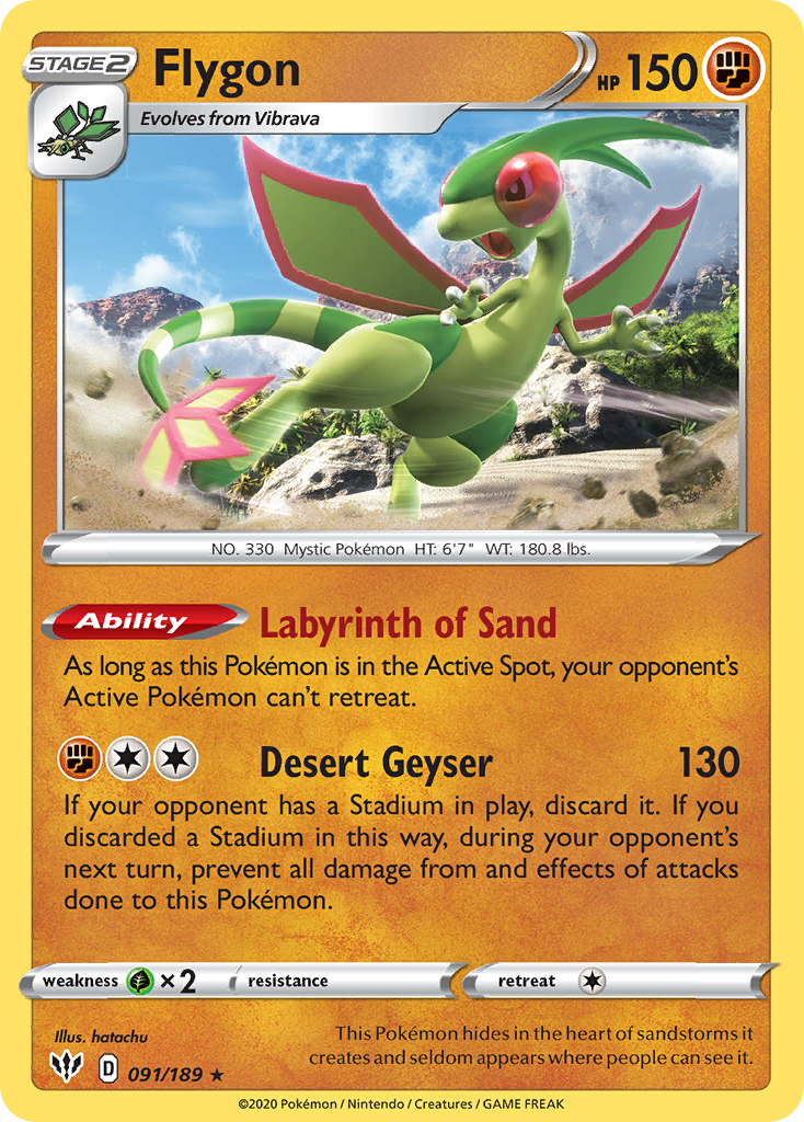 Flygon 91/189 Darkness Ablaze