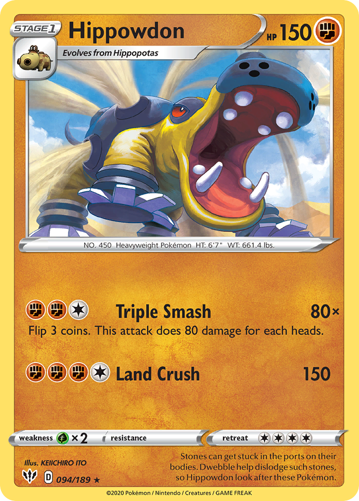 Hippowdon 94/189 Darkness Ablaze