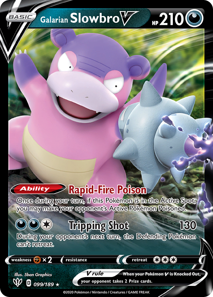 Galarian Slowbro V 99/189 Darkness Ablaze