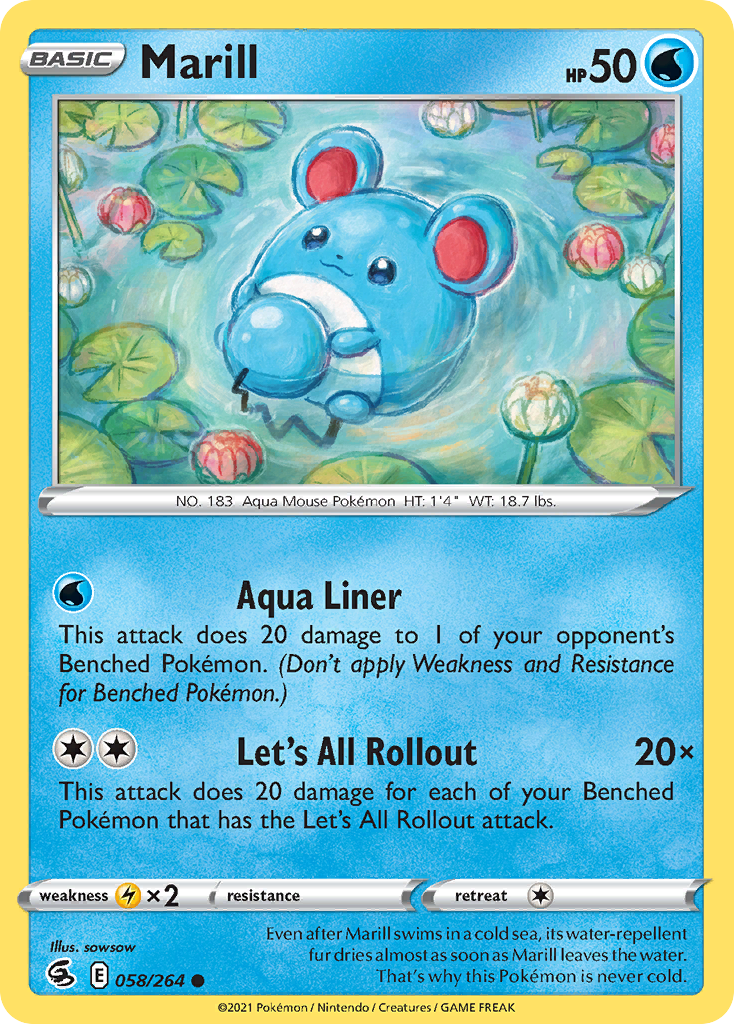 Marill 58/264 Fusion Strike